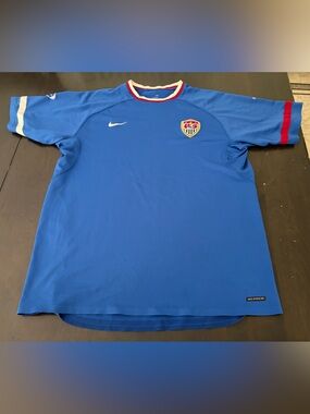Vintage 2000-01 USMNT Nike Dri Sphere Soccer Training Jersey USA Mens XL Blue